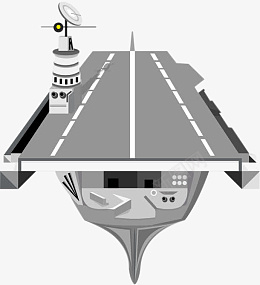 漂亮的小航空母舰png免抠素材_新图网 https://ixintu.com 卡通 航母 航空母舰 舰艇 可爱