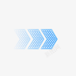 霓虹灯箭头科技感箭头psd免抠素材_新图网 https://ixintu.com 光 箭头 橙 白点 霓虹灯箭头