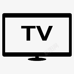 剪影图标TV电视机显示器png_新图网 https://ixintu.com 剪影 图标 TV 电视机 显示器