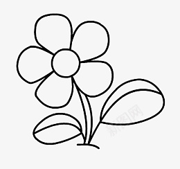 花朵插画手绘简笔黑白矢量png免抠素材_新图网 https://ixintu.com 花朵 插画 手绘 简笔 黑白 矢量