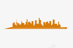 橙色城市剪影下载素材