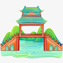 国潮风古代亭台楼阁山水古风渐变png免抠素材_新图网 https://ixintu.com 国潮风 古代 亭台楼阁 山水 古风渐变