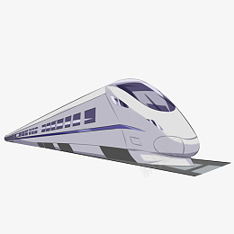 行驶的高铁手绘插画png免抠素材_新图网 https://ixintu.com 手绘交通工具 手绘高铁插画 行驶的高铁 交通出行 卡通高铁