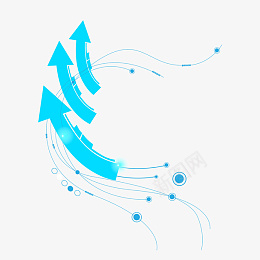 发光蓝色科技箭头png免抠素材_新图网 https://ixintu.com 不规则 互联网 计算机 5G 光芒 发光 商务 电脑 矢量 科技 箭号 箭头 线条 网络