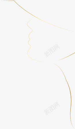 金色女性轮廓psd免抠素材_新图网 https://ixintu.com 金色 女性 轮廓 装饰