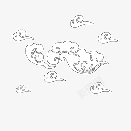 春节祥云素材psd免抠素材_新图网 https://ixintu.com 春节 祥云 云 国风