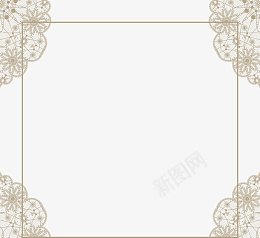 抽象花卉花边蕾丝装饰边框png免抠素材_新图网 https://ixintu.com 复古 婚礼 框架 花卉 花边 蕾丝 边框