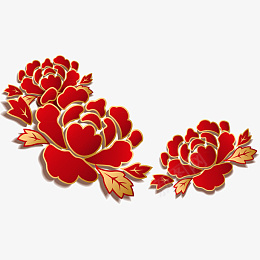 红色中秋花卉免扣png免抠素材_新图网 https://ixintu.com 中秋 红色 免扣 节日