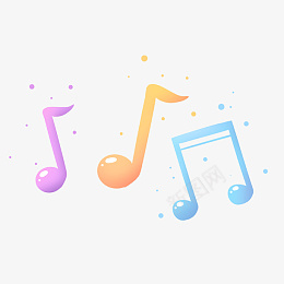 可爱彩色六一儿童节装饰音符png免抠素材_新图网 https://ixintu.com 六一 可爱 音乐 音符