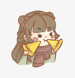 吃披萨小女孩psd免抠素材_新图网 https://ixintu.com 暖色 小清新 插画 吃披萨