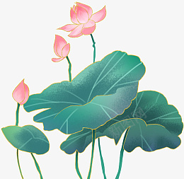 古风水墨荷花和荷叶组合png免抠素材_新图网 https://ixintu.com 古风 水墨 荷花 荷叶 组合