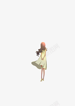 晚风下等待的女孩png免抠素材_新图网 https://ixintu.com 夜晚 女孩 人物 卡通