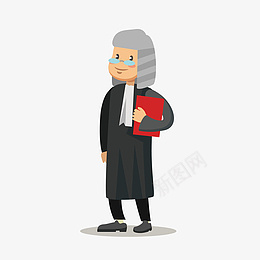 卡通法官矢量图下载eps免抠素材_新图网 https://ixintu.com 人物插图 卡通 法官 卡通插图 创意卡通 插图 PNG图下载 PNG图