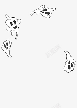 漂浮的小幽灵png免抠素材_新图网 https://ixintu.com 幽灵 鬼 恐怖 可爱