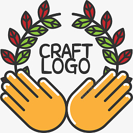 卡通DIY制作标签png免抠素材_新图网 https://ixintu.com 手工制作 树叶 DIY 手掌 卡通 标签 矢量图案