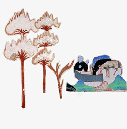 敦煌壁画马与人png免抠素材_新图网 https://ixintu.com 敦煌 壁画 马 树