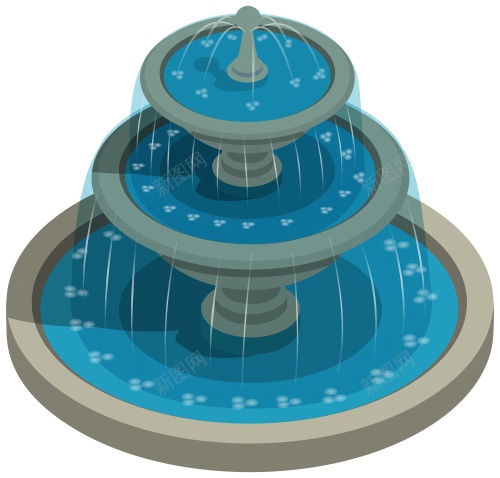 人工喷泉喷水池png免抠素材_新图网 https://ixintu.com 人工喷泉 喷水池