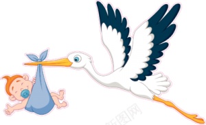 鹳png免抠素材_新图网 https://ixintu.com 浅蓝色送子鸟 鹳