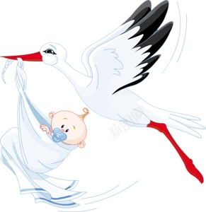 鹳png免抠素材_新图网 https://ixintu.com 浅蓝色送子鸟 鹳