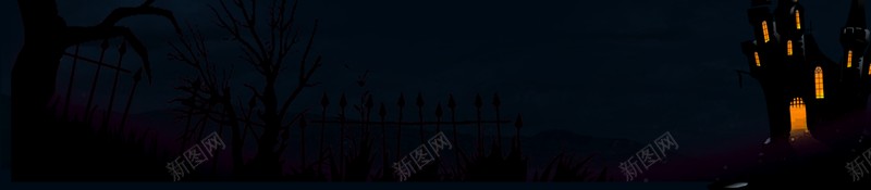 暗黑系万圣节背景图元素psd设计背景_新图网 https://ixintu.com 万圣节 城堡 墓地 搞怪 暗黑系 月亮 背景图