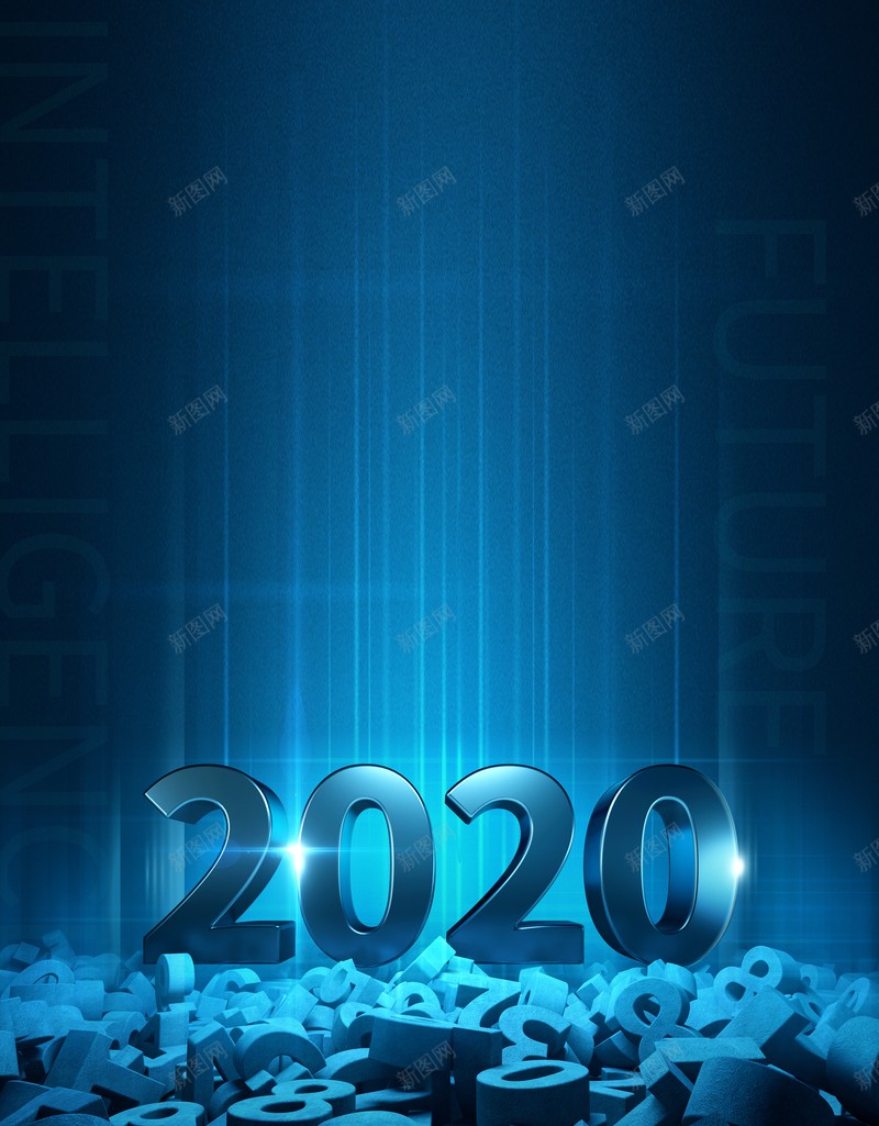科技背景2020数字光效光网psd设计背景_新图网 https://ixintu.com 2020 光网 数字光效 科技背景