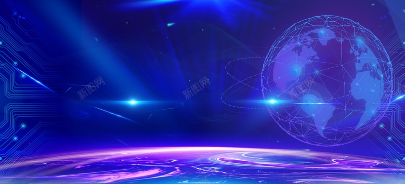 科技背景星球光效电路板psd设计背景_新图网 https://ixintu.com 光效 星球 电路板 科技背景
