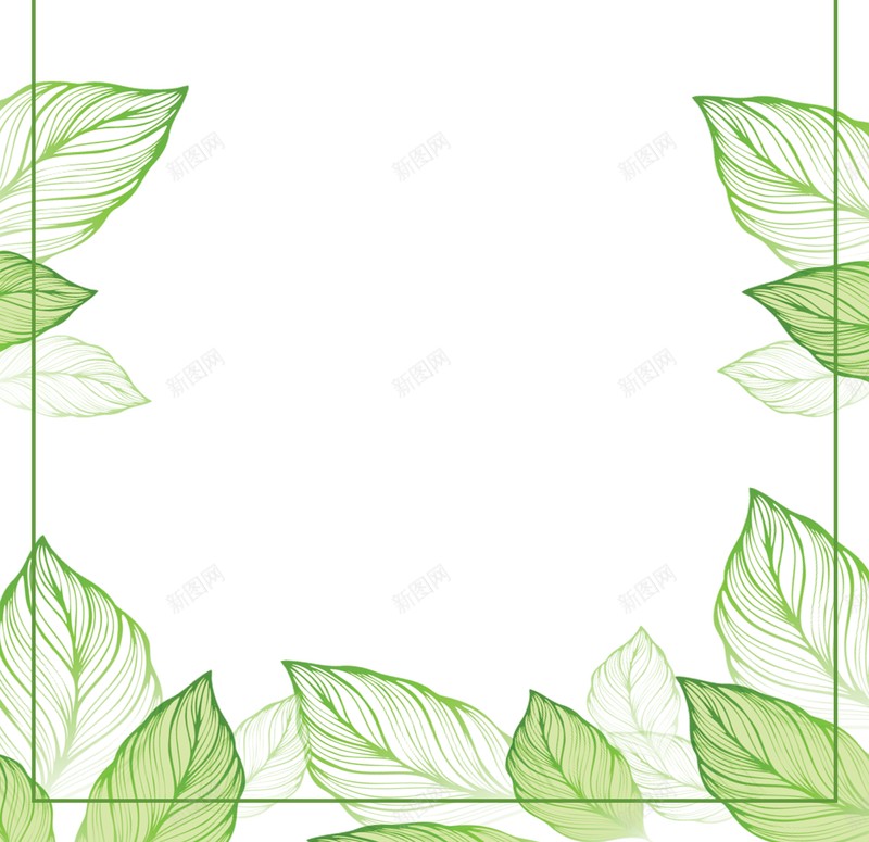 叶子展架背景psd设计背景_新图网 https://ixintu.com 健康 安全 绿叶 背景框