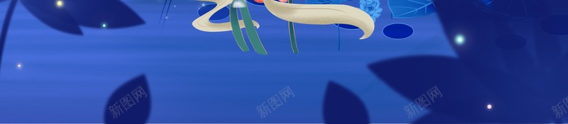 夏天立夏二十四节气荷花月亮psd设计背景_新图网 https://ixintu.com 二十四节气 夏天 月亮 立夏 荷花
