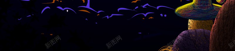 万圣节背景南瓜头怪物女巫帽psd设计背景_新图网 https://ixintu.com 万圣节背景 南瓜头 怪物 女巫帽