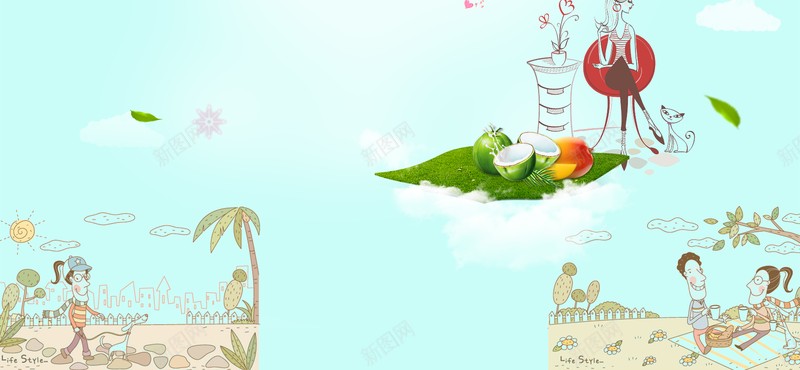 文艺小清新店铺背景psd设计背景_新图网 https://ixintu.com 文艺 小清新 店铺 背景 花朵 树叶 花卉 热气球 几何 店铺背景 卡通 童趣 手绘