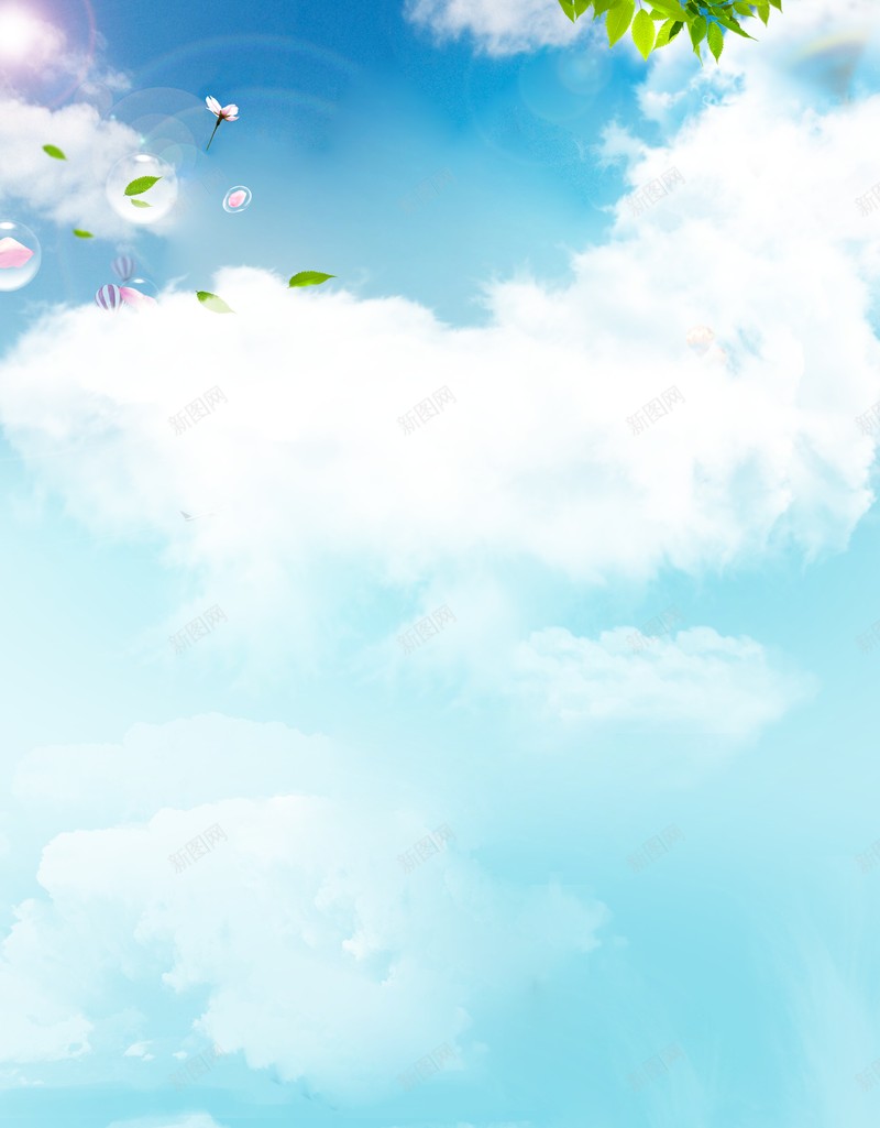 清新唯美云朵背景psd设计背景_新图网 https://ixintu.com 清新 唯美 云朵 背景 店铺背景 文艺 小清新 简约