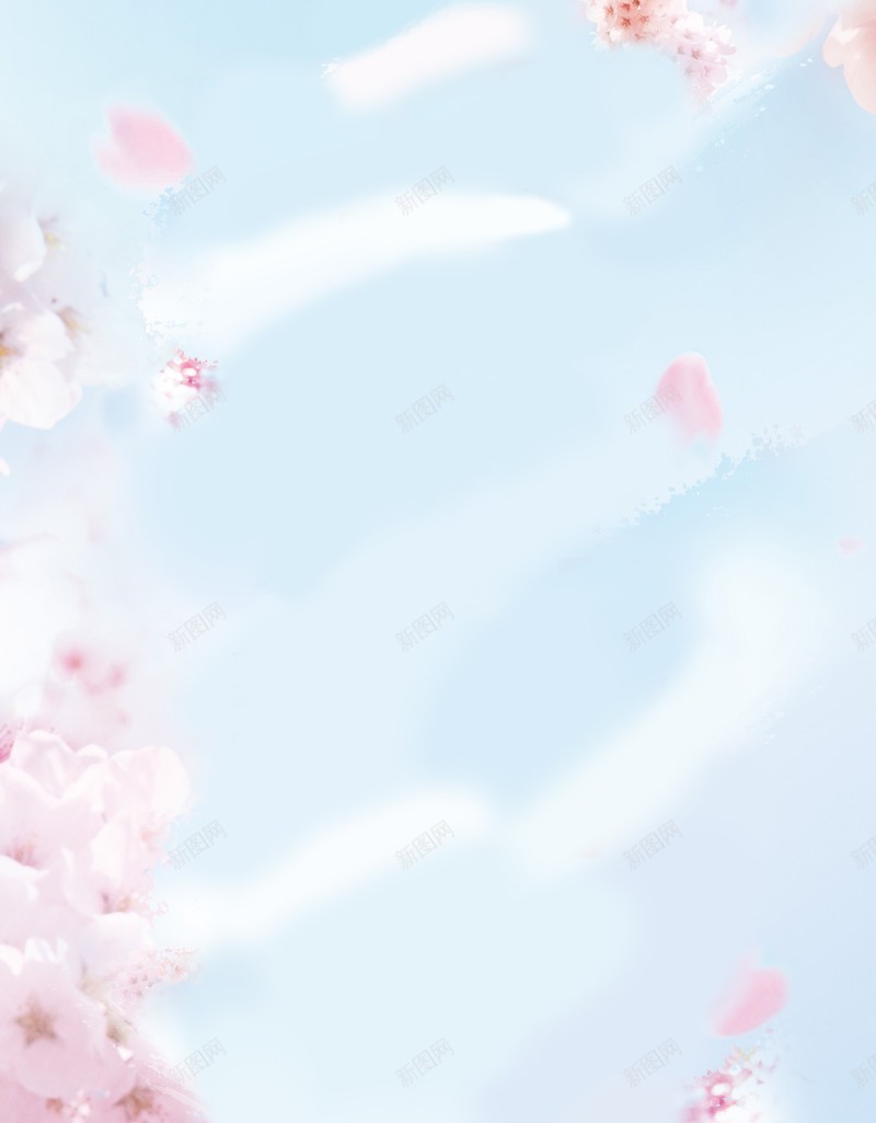 文艺小清新背景jpg设计背景_新图网 https://ixintu.com 蓝色 粉色 春天 背景 店铺背景 春天文艺背景 浪漫 梦幻