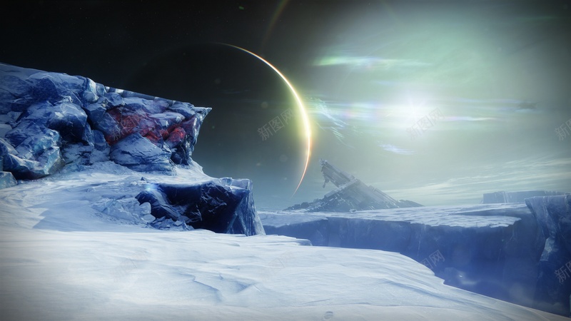 冰川星球光环破裂jpg设计背景_新图网 https://ixintu.com 冰川 星球 光环 破裂