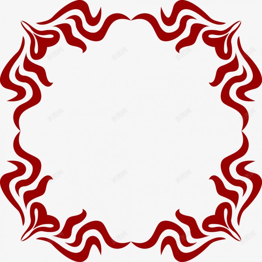 框png免抠素材_新图网 https://ixintu.com 图框 红色图框