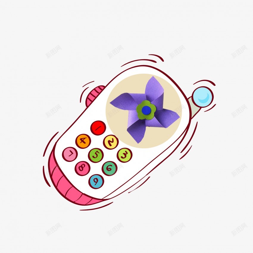 卡通玩具手机1png免抠素材_新图网 https://ixintu.com 卡通 玩具 手机