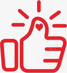 图标png免抠素材_新图网 https://ixintu.com 图标 免抠元素 大拇指 推荐 线条 点赞