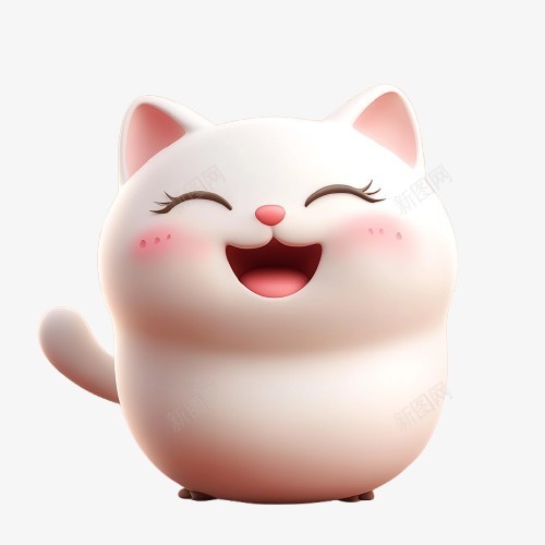 可爱快乐猫png免抠素材_新图网 https://ixintu.com 猫 小肥猫 可爱 呆萌猫 卡通猫 大笑 萌萌哒
