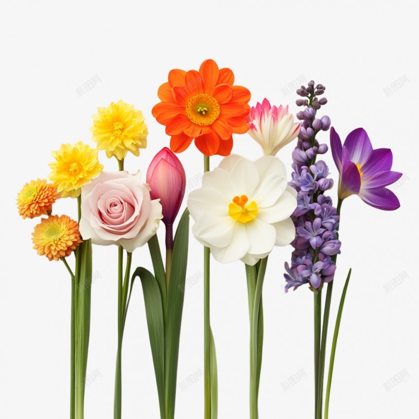朵朵鲜花png免抠素材_新图网 https://ixintu.com 鲜花 卡通 白色 粉色 花卉 紫色 鲜花 黄色 花苞 五颜六色 华元素 鲜花素材