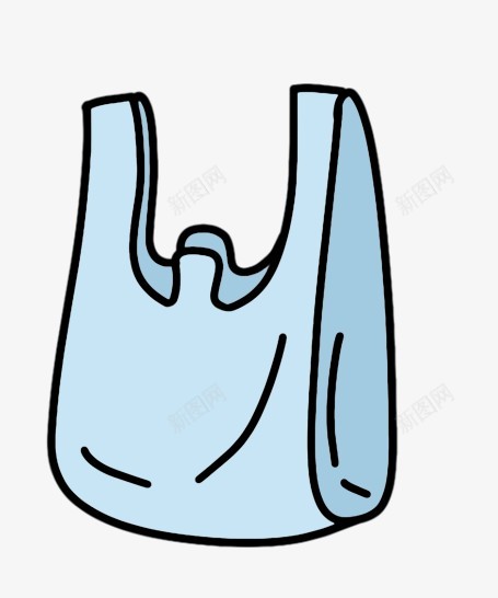 塑料袋袋子手绘png免抠素材_新图网 https://ixintu.com 蓝色袋子 手绘 塑料袋 一个 方面带 保护 手提袋 简笔画 简约 手提袋元素