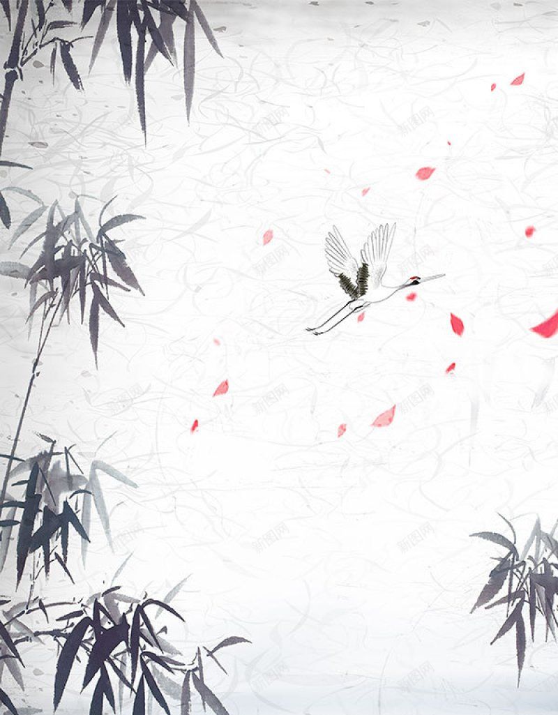 水墨竹子古风背景中国风jpg设计背景_新图网 https://ixintu.com 中国风 水墨竹子古风背景