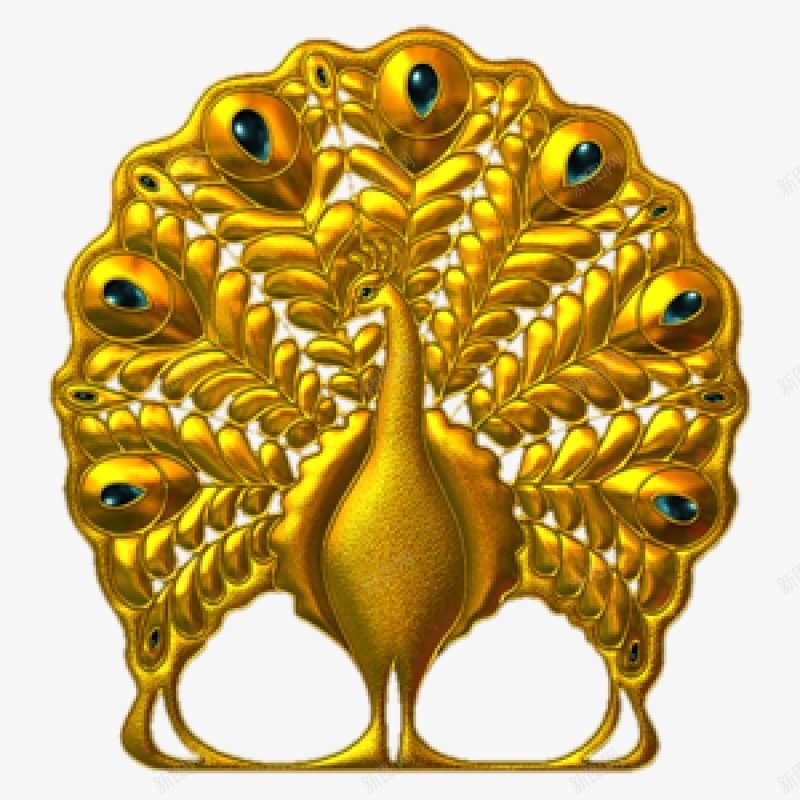金孔雀开屏金光闪闪装饰png免抠素材_新图网 https://ixintu.com 金 孔雀 展翅 开屏 金光闪闪 镀金 铜像 金属铜 装饰图案 漂亮 美丽 鸟类