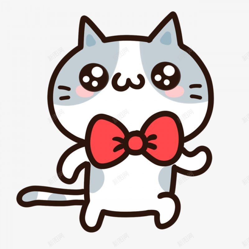 手绘戴着蝴蝶结的卡通猫动物插画png免抠素材_新图网 https://ixintu.com 哺乳动物 插画动物 免扣 卡通动物 红色 蝴蝶结 领结 点赞 漂亮 彩笔 精美绘画 简笔画 孙猴子 人性化 插画
