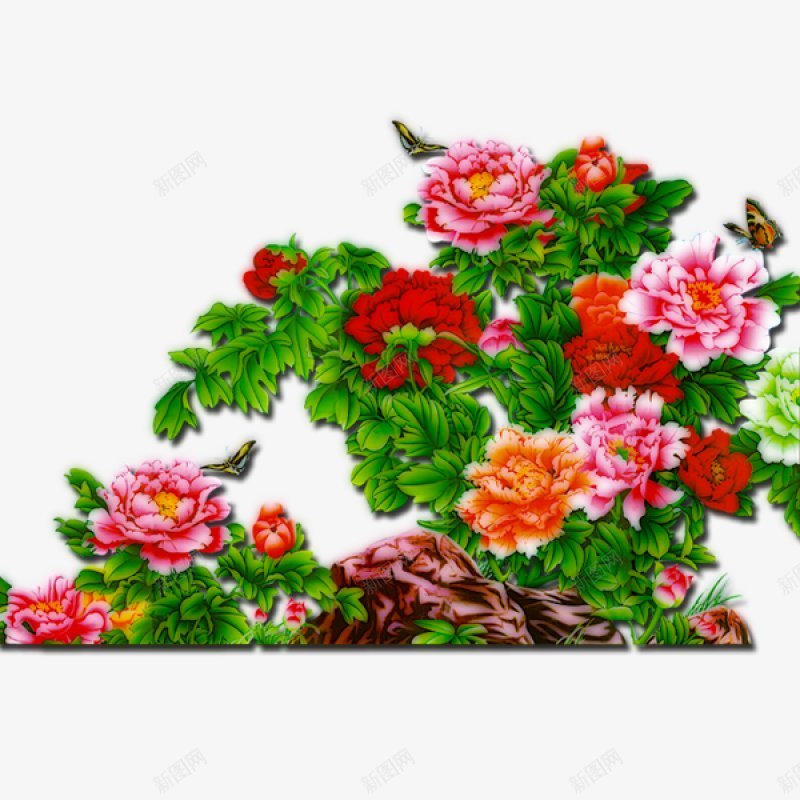 透明牡丹花手绘工笔水墨png免抠素材_新图网 https://ixintu.com 工笔 手绘 水墨 透明牡丹花