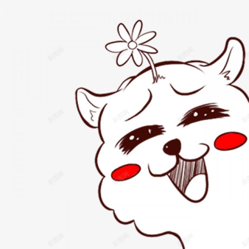 手绘卡通小动物插图png免抠素材_新图网 https://ixintu.com 卡通动物 卡通漫画 动物漫画 伸舌头 搞笑 微笑 激动 开心 彩笔画 手绘 简笔画 涂画 水彩装饰 插画