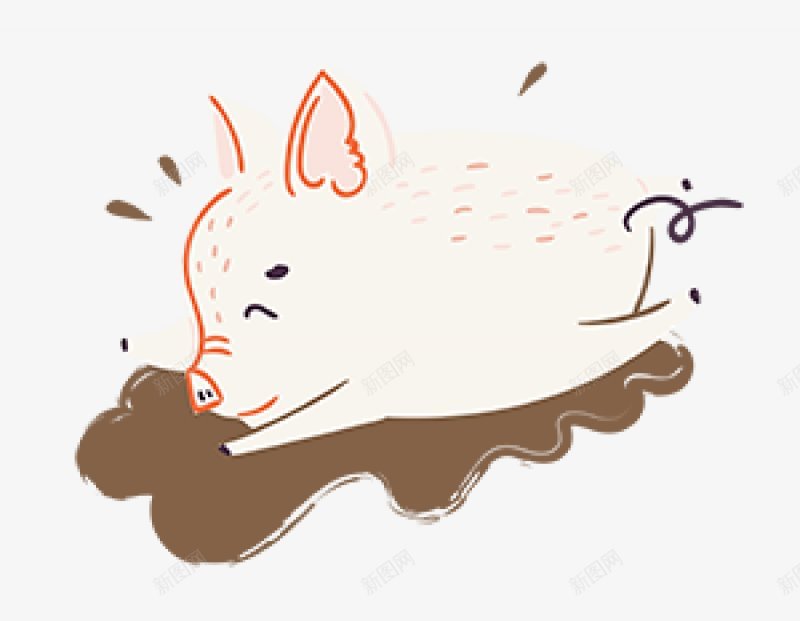 手绘可爱小猪插画图手绘彩绘水彩插画png免抠素材_新图网 https://ixintu.com 免扣手绘彩绘水彩插画 图 手绘可爱小猪插画