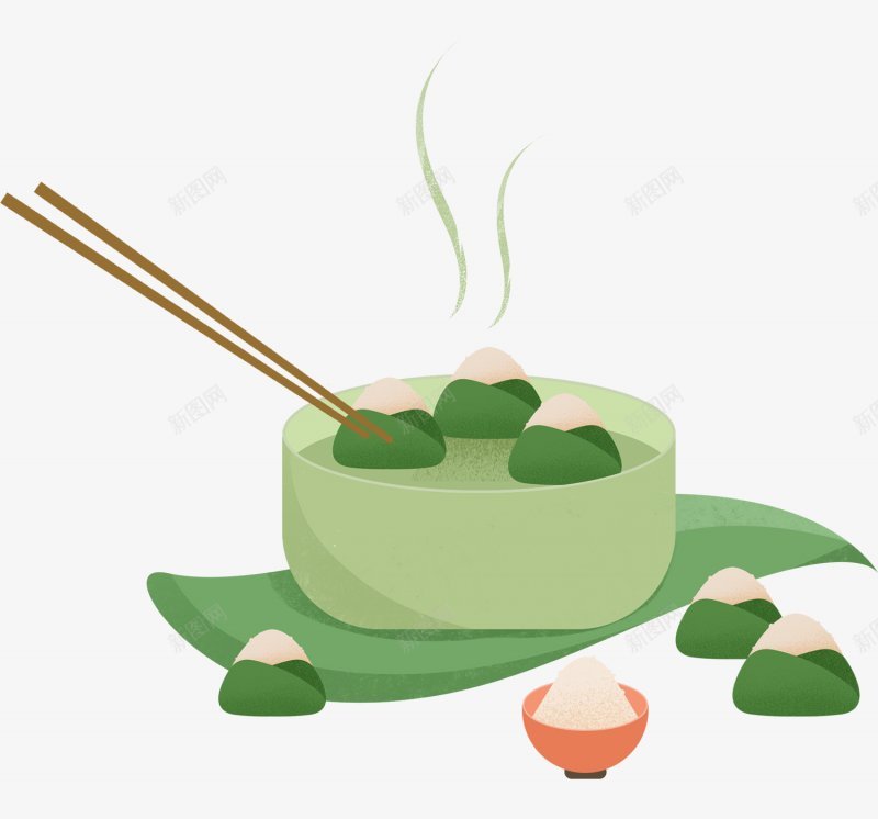 卡通手绘端午节粽子节日端午节png免抠素材_新图网 https://ixintu.com 卡通手绘 端午节 粽子 节日