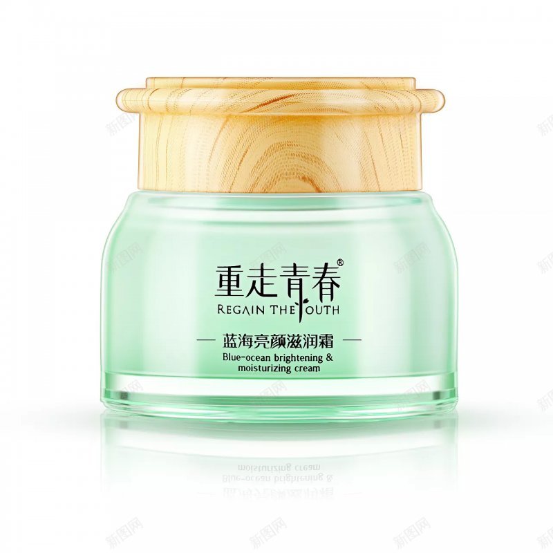 仿真蓝海亮颜滋润霜装饰图png免抠素材_新图网 https://ixintu.com 化妆品 护肤品 重走青春 蓝海 亮颜 滋润霜 绿色产品 瓶装 仿真 包装 小样 样品 美妆