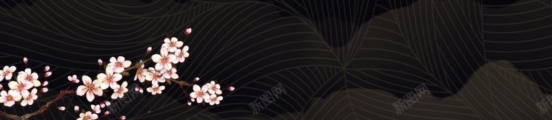 国潮风仙鹤祥云花纹线条中国风日系风古典PSD模板海jpg设计背景_新图网 https://ixintu.com 中式