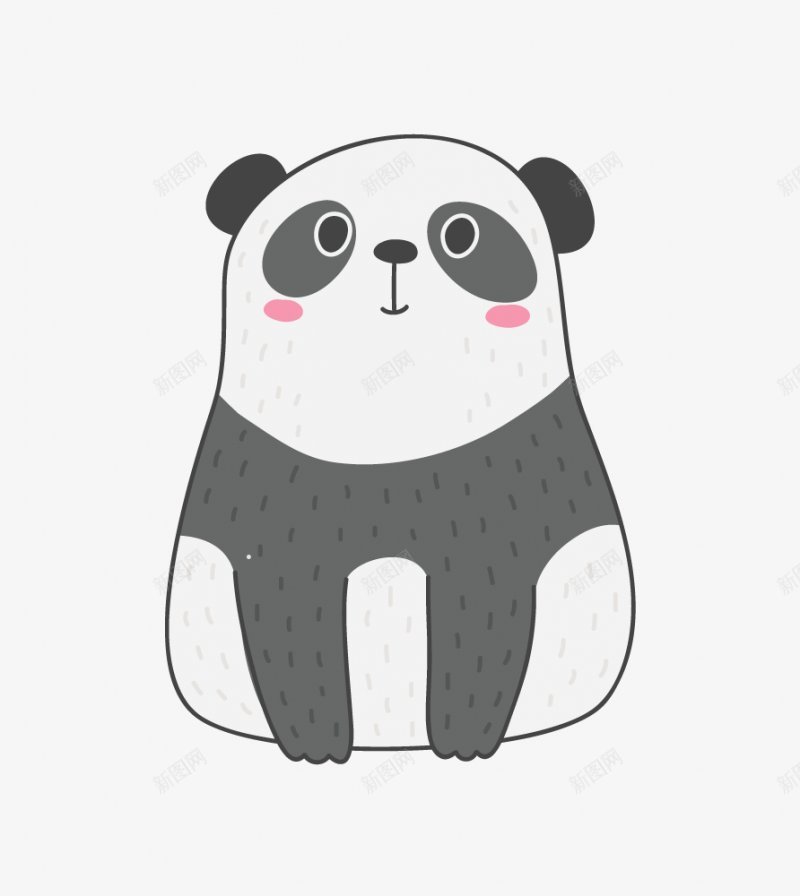 手绘可爱的熊猫卡通插图png免抠素材_新图网 https://ixintu.com 水彩画 手绘熊猫 可爱 仿真 背景 扁平化 精美绘画 简笔画 黑笔画 涂彩色 曲线 卡通装饰 插画