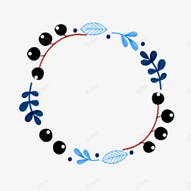 卡通蓝色枝叶花环对话框绘画图png免抠素材_新图网 https://ixintu.com 水彩画 手绘漫画 蓝色 枝叶 花环对话框 创意的 绘画装饰 篮彩涂 插图 简笔画